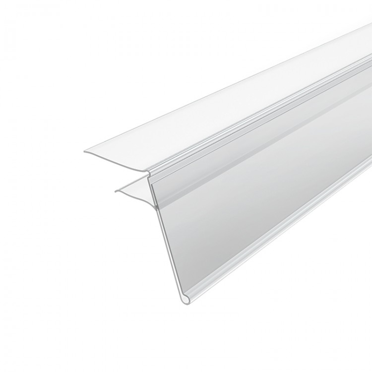 Ценникодержатель полочный профильный для стеклянных полок